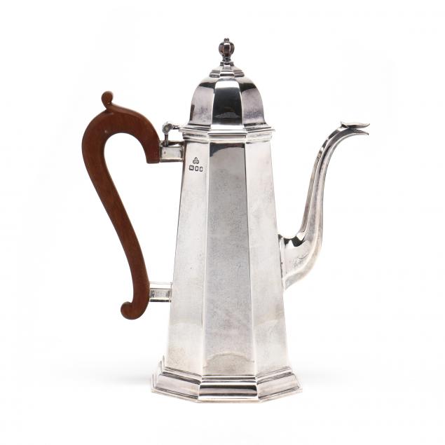 ELIZABETH II SILVER COFFEE POT