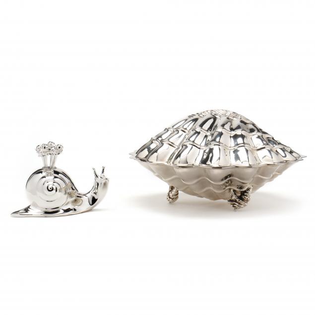 CAVIAR AND ESCARGOT SILVERPLATE 3458ec