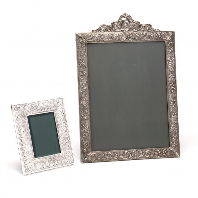 TWO SILVER PICTURE FRAMES INCLUDING 3458ed