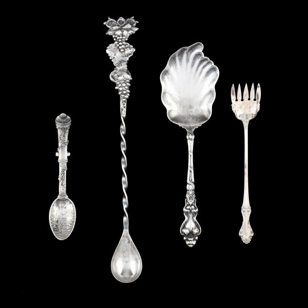 FOUR AMERICAN STERLING SILVER SERVERS 345901