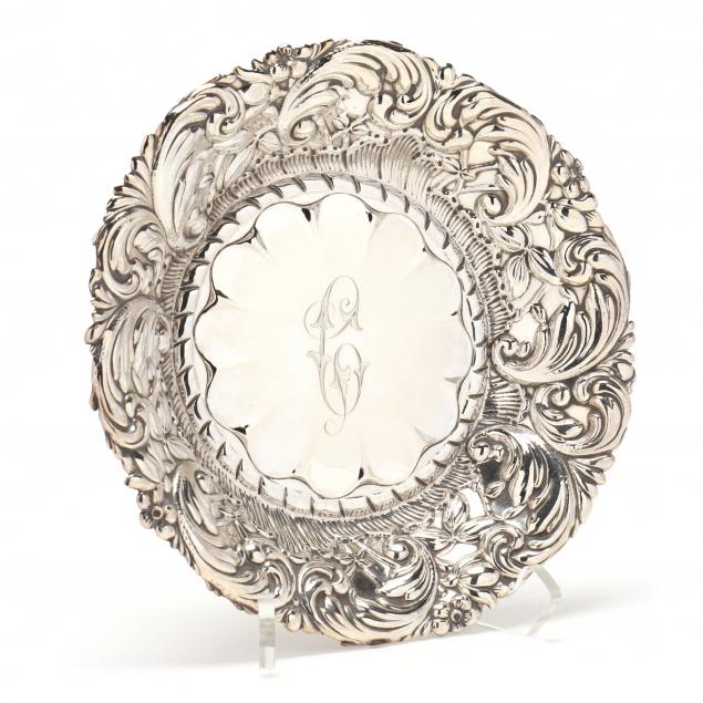 AN ART NOUVEAU STERLING SILVER BOWL,