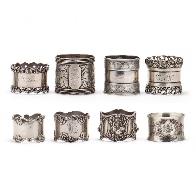 EIGHT AMERICAN STERLING SILVER