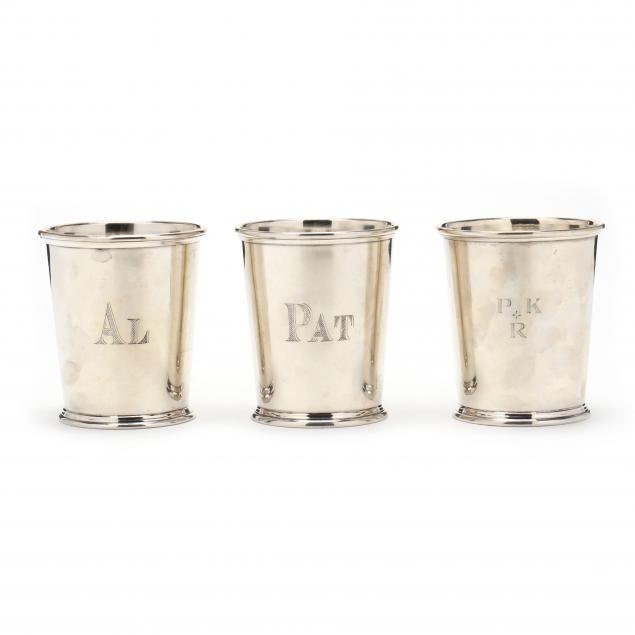 THREE STERLING SILVER MINT JULEP