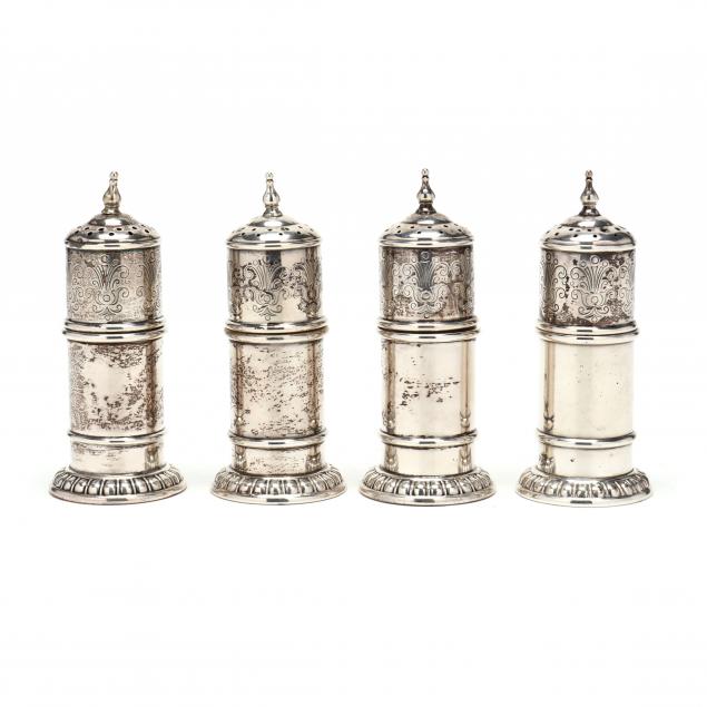 A SET OF FOUR STERLING SILVER SALT 345929