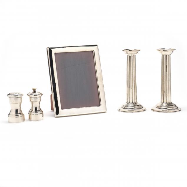 FIVE STERLING SILVER DINING ACCESSORIES