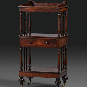 A Regency Rosewood Three-Tiered