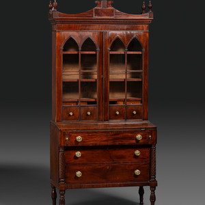 A Federal Carved and Figured Mahogany