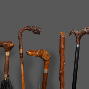 Four Walking Sticks Late 19th 20th 345959