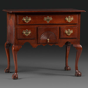 A Chippendale Fan-Carved Walnut