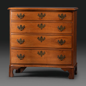 A Chippendale Cherrywood Reverse Serpentine 34596a