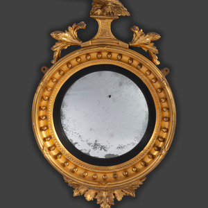 A Federal Giltwood Bull s Eye Mirror 19th 345978