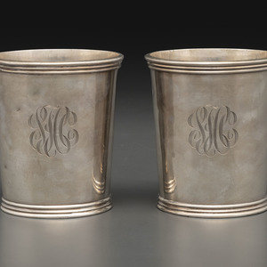 A Pair of Silver Julep Cups Manchester 3459a2