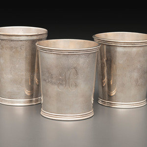 Three Silver Julep Cups Manchester 3459a7
