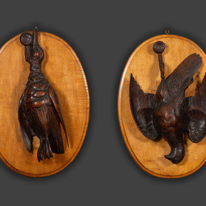 A Pair of Black Forest Style Carved