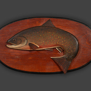 Three Paint Decorated Fish Decoys 3459d5