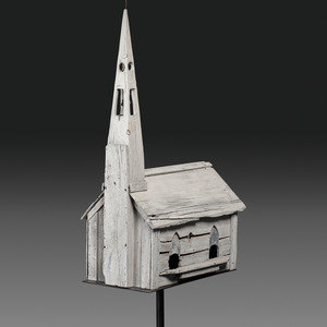 A Carved Wood Church Form Bird 3459e7