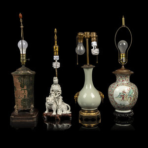 Four Chinese Ceramic Lamps
the