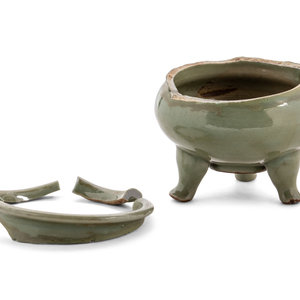 A Chinese Longquan Celadon Glazed