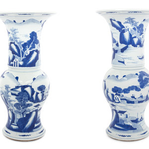 Two Chinese Blue and White Porcelain