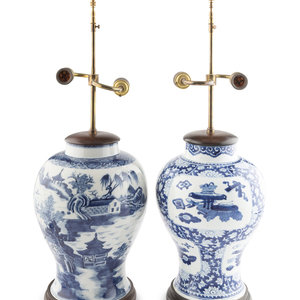 Two Chinese Export Blue and White