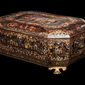 A Chinese Export Gilt Lacquered 345a87