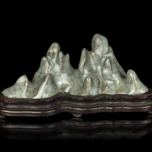 A Chinese Guan Type Porcelain Mountain  345a89