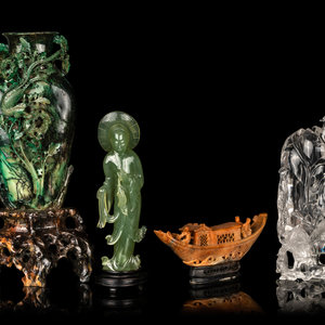 Four Chinese Hardstone Carvings the 345a9a
