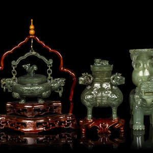 Three Chinese Serpentine Incense