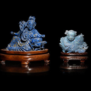 Two Chinese Hardstone Carvings comprising 345a97