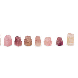 Nine Small Chinese Tourmaline Seals with 345aa7