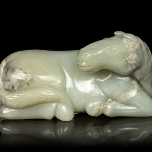 A Chinese Celadon Jade Horse Mid late 345a9e