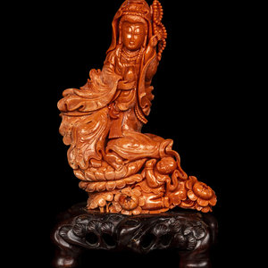 A Chinese Red Coral Carving of 345aa1