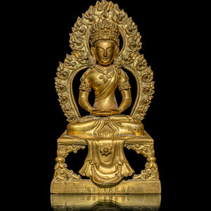 A Chinese Gilt Bronze Figure of