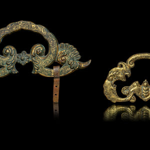 A Pair of Chinese Gilt Bronze Handles Qing 345ab4