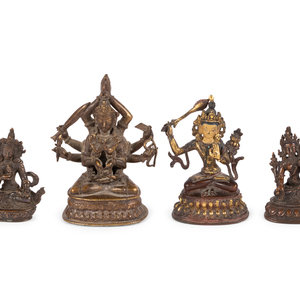 Four Tibetan and Sino-Tibetan Bronze