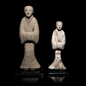 Two Chinese Painted Pottery Figures