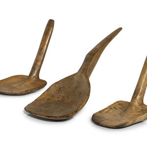 Wooden Ladles 
19th century 

lot