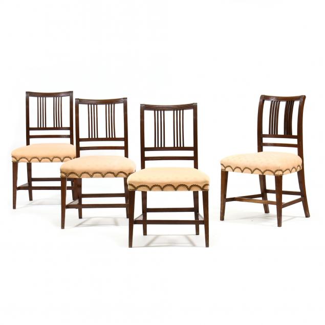 SET OF FOUR GEORGIAN MAHOGANY SIDE