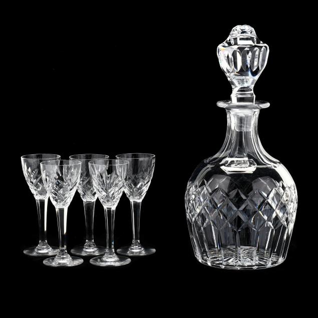 CARTIER CRYSTAL DECANTER AND FIVE 345c3f