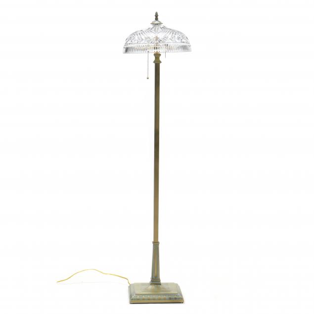 FLOOR LAMP WITH WATERFORD CRYSTAL SHADE