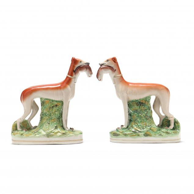 LARGE PAIR OF STAFFORDSHIRE WHIPPETS 345c61