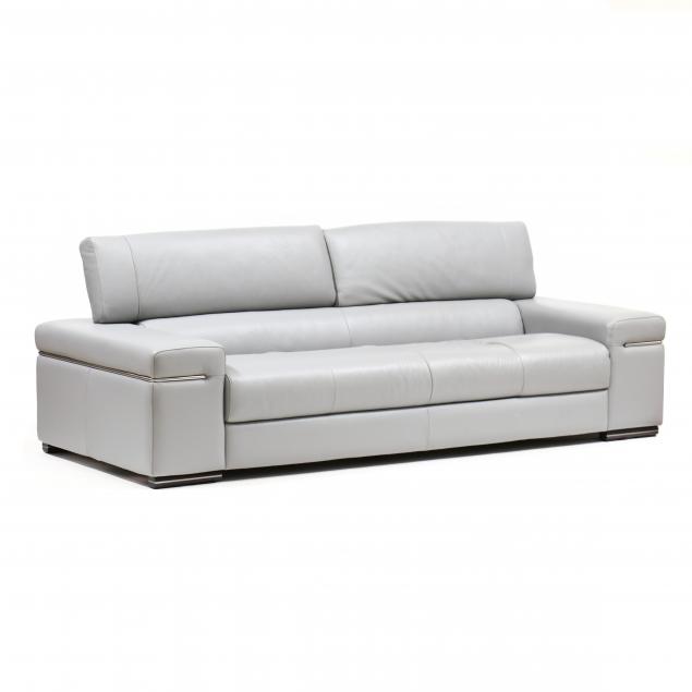 NATUZZI, MODERN LEATHER SOFA Italy,