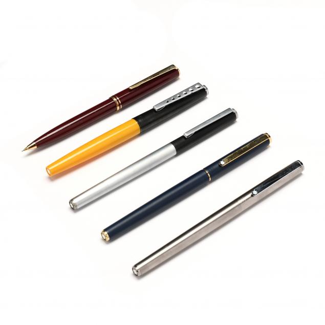 FIVE MONTBLANC WRITING INSTRUMENTS