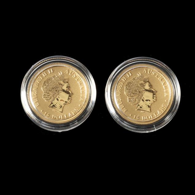 AUSTRALIA, TWO REVERSE PROOF 2016 GOLD