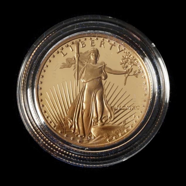 1990-P PROOF $25 GOLD ONE HALF-OUNCE
