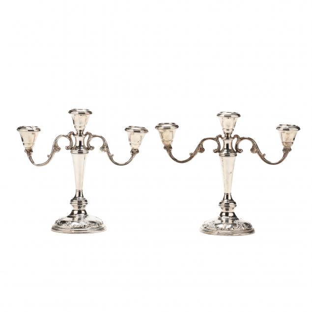 PAIR OF WALLACE GRAND BAROQUE STERLING