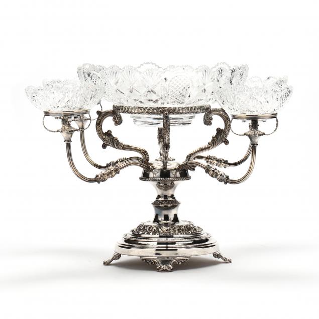 AN ENGLISH SILVERPLATE AND CUT