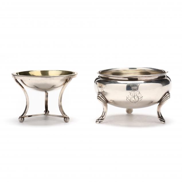 TWO CONTINENTAL SILVER MASTER SALTS 345e0d