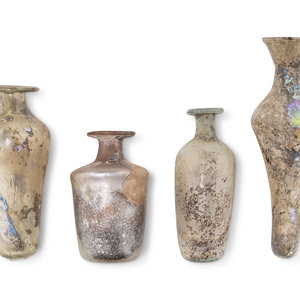 A Group of Four Roman Glass Vessels
Circa
