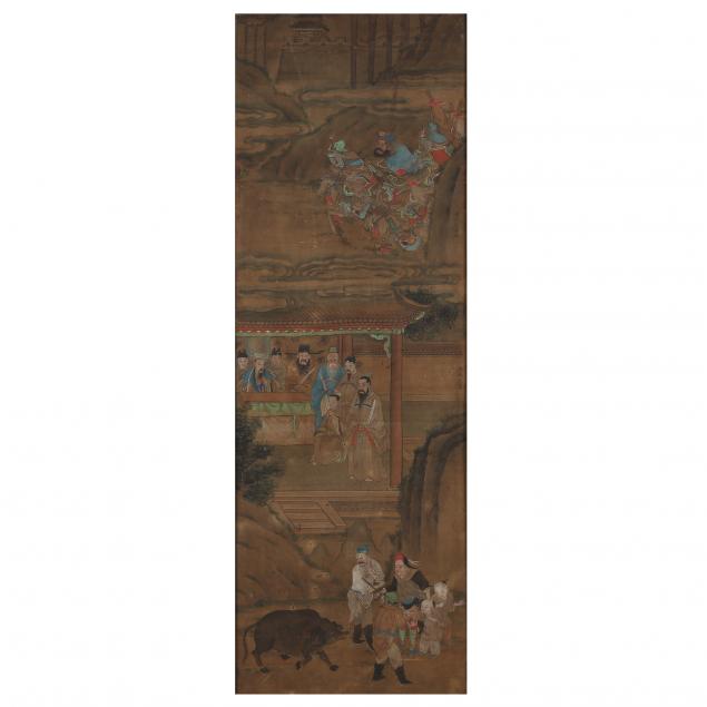 A CHINESE NARRATIVE PAINTING ON